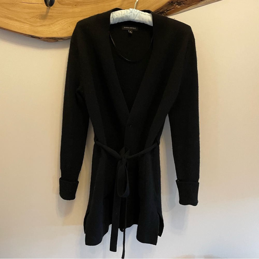 Banana Republic Black Belted Milano sweater